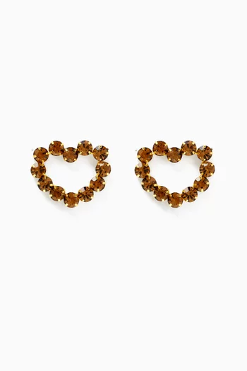Nuances Heart Earrings in 18kt Gold-plated Brass