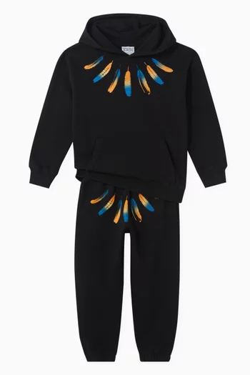 Collar Feathers Sweatpants in Cotton