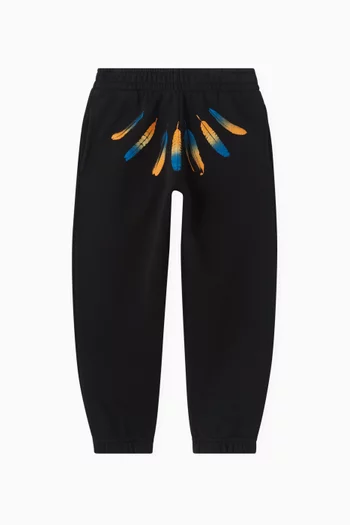 Collar Feathers Sweatpants in Cotton