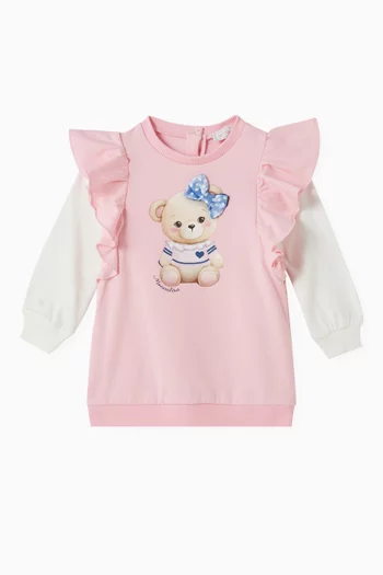 Ruffled Teddy T-shirt in Cotton-jersey