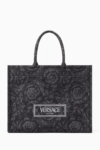 X-Large Athena Tote Bag in Barocco Jacquard Canvas