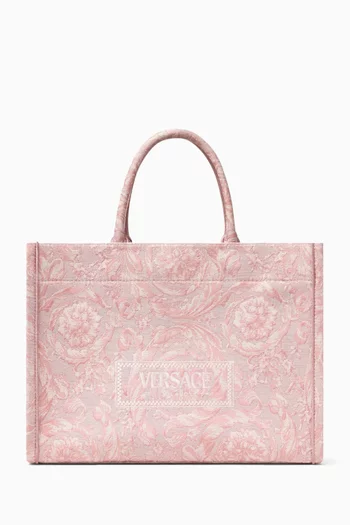 X-Large Athena Tote Bag in Barocco Jacquard Canvas