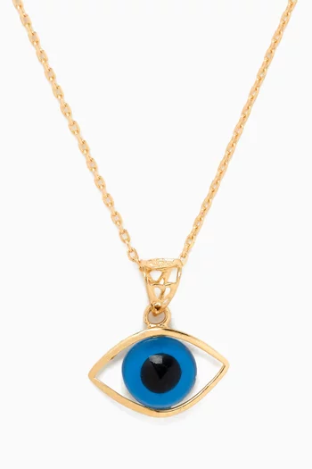 Ezra Protection Pendant Necklace in 18kt Yellow Gold