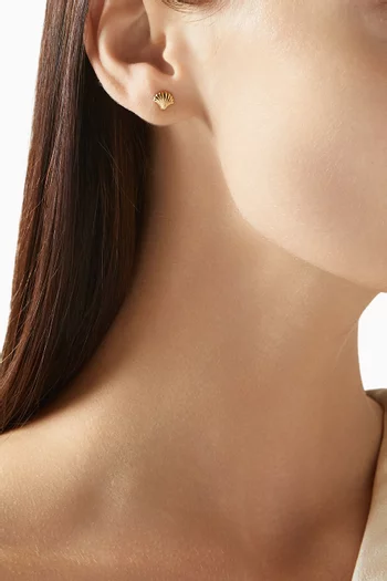 Shelly Stud Earrings in 18kt Gold