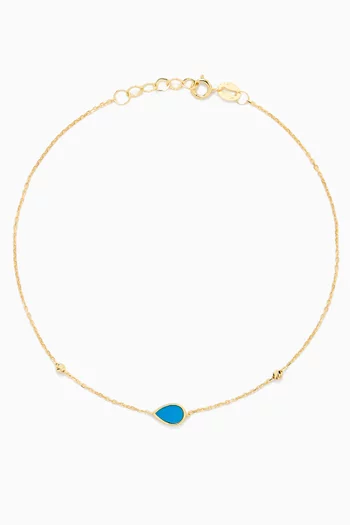 Layla Turquoise Bracelet in 18kt Gold