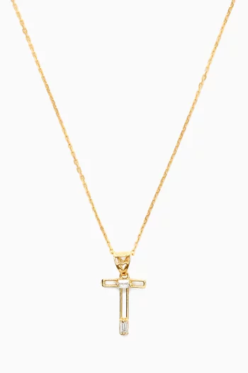 Letter 'T' Initial Pendant Necklace in 18kt Gold