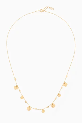 Elysia Clover Charm Necklace in 18kt Gold