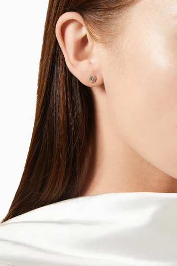 Hazel Heart Single Stud in 18kt Yellow Gold