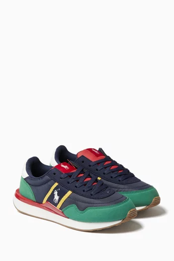 Train 89 Colour-blocked Sneakers in Mixed Fabric