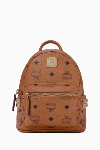 Mini Stark Side Studs Backpack in Visetos