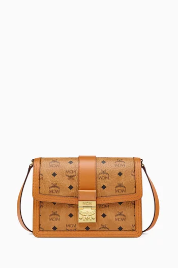 Diamond Flap Shoulder Bag in Visetos