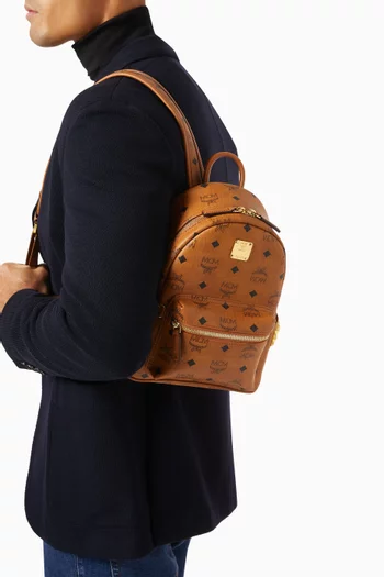 Small Stark Side Studs Backpack in Visetos