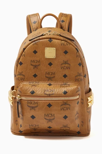 Small Stark Side Studs Backpack in Visetos