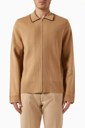 Zip Cardigan in Merino Wool Blend