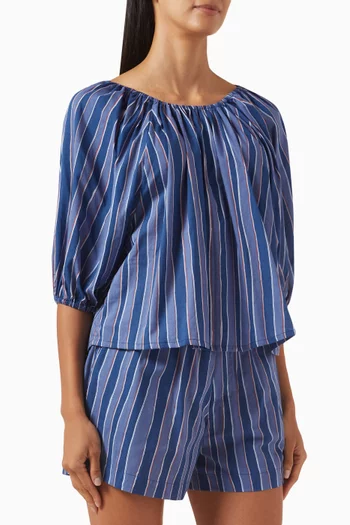 Ella Striped Top in Cotton