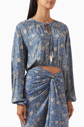 Amelia Crop Top in Chiffon