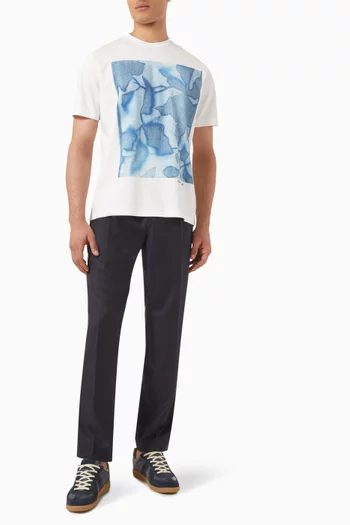 Floral Print T-shirt in Cotton