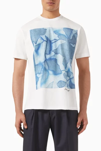 Floral Print T-shirt in Cotton