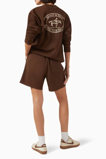 Riding Club Crewneck Sweatshirt in Cotton