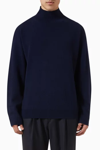 Roll Neck Sweater in Merino Wool
