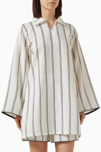 Striped Tunic Top in Linen
