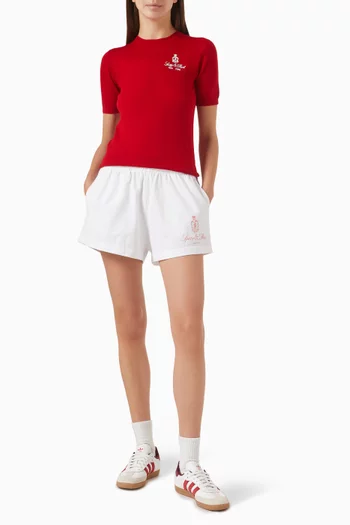 Vendome Short-sleeve Sweater in Merino Wool