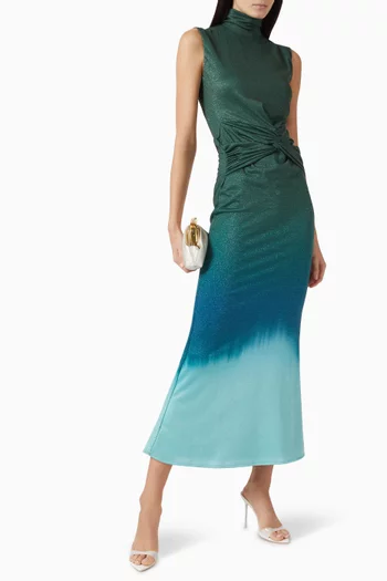 Leo Maxi Dress in Glossy-fabric