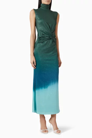 Leo Maxi Dress in Glossy-fabric