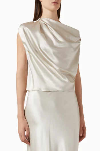 Draped One-shoulder Top