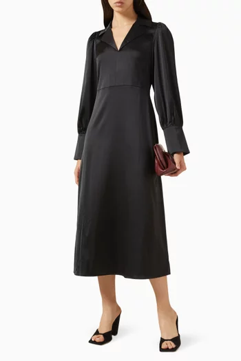 Yaspella Midi Dress in Satin