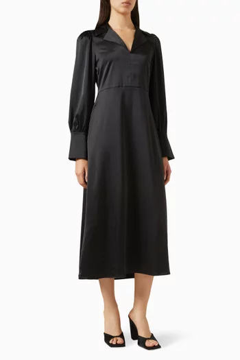 Yaspella Midi Dress in Satin