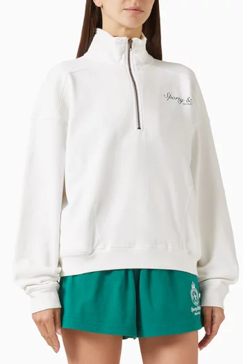 Syracruse Quarter Zip Sweatshirt in Cotton