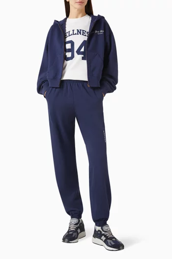 NY Tennis Club Cropped Zip Hoodie in Cotton