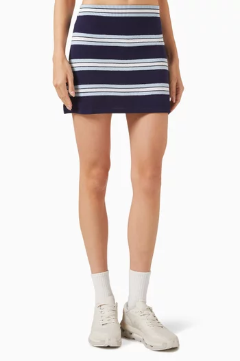 Aline Mini Skirt in Silk-pique