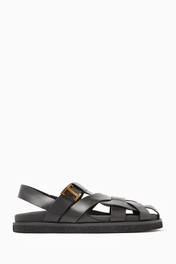 T Timeless Sandals in Calf Leather