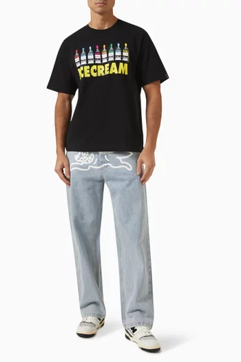 Running Dog Straight-leg Jeans in Denim