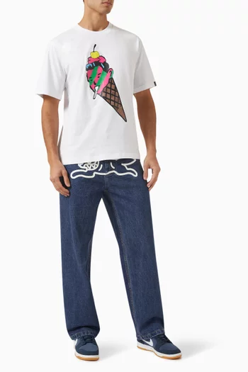 Running Dog Straight-leg Jeans in Denim