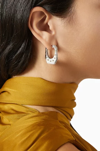 Cyborg Nano Diamond Single Earring in 18kt White Gold