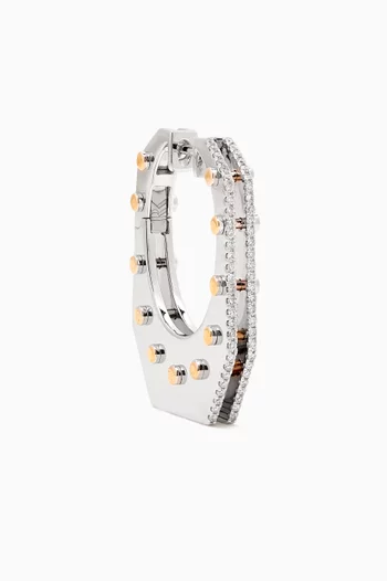 Cyborg Nano Diamond Single Earring in 18kt White Gold