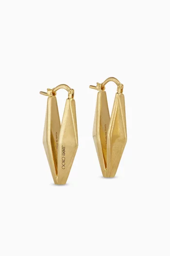 Diamond Chain Earrings in Brass