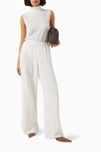 Roll Neck Top in Wool-cashmere Blend