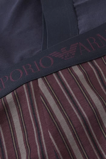 Logo Boxer Briefs in Cotton, Set of 2