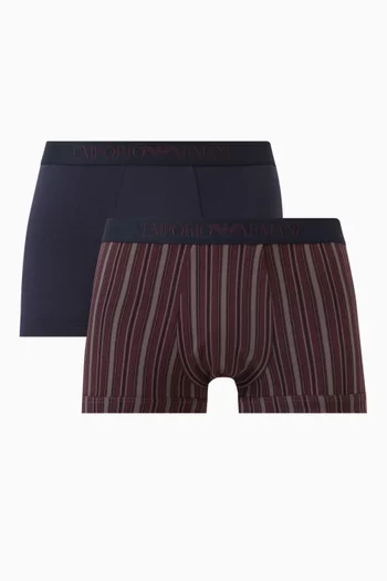 Logo Boxer Briefs in Cotton, Set of 2