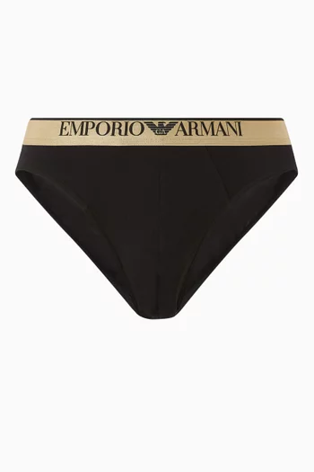 Logo Briefs in Stretch Cotton