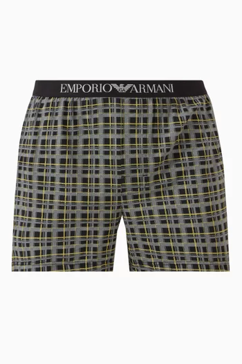 Logo Printed Boxers in Cotton
