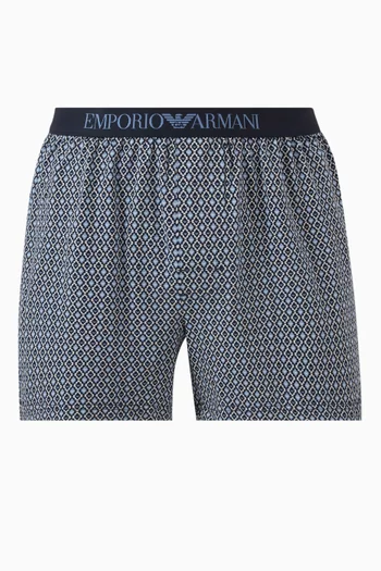 Logo Printed Boxers in Cotton