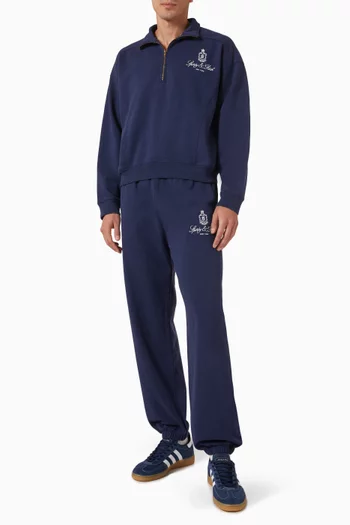 Vendome Embroidered Sweatpants in Cotton-fleece
