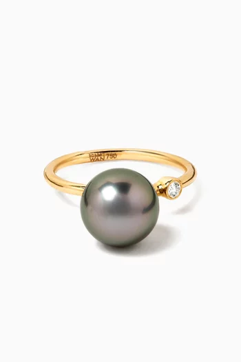 Akila Pearl Diamond Ring in 18kt Gold