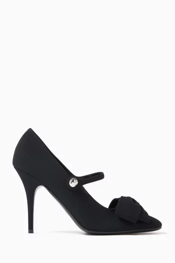 Mary Jane 100 Bow Pumps in Crepe