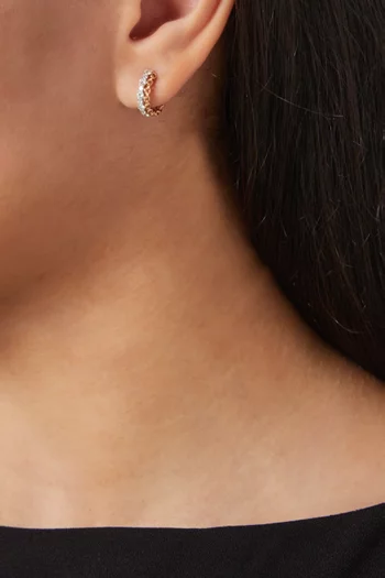 Salasil Diamond Hoop Earrings in 18kt Rose & White Gold